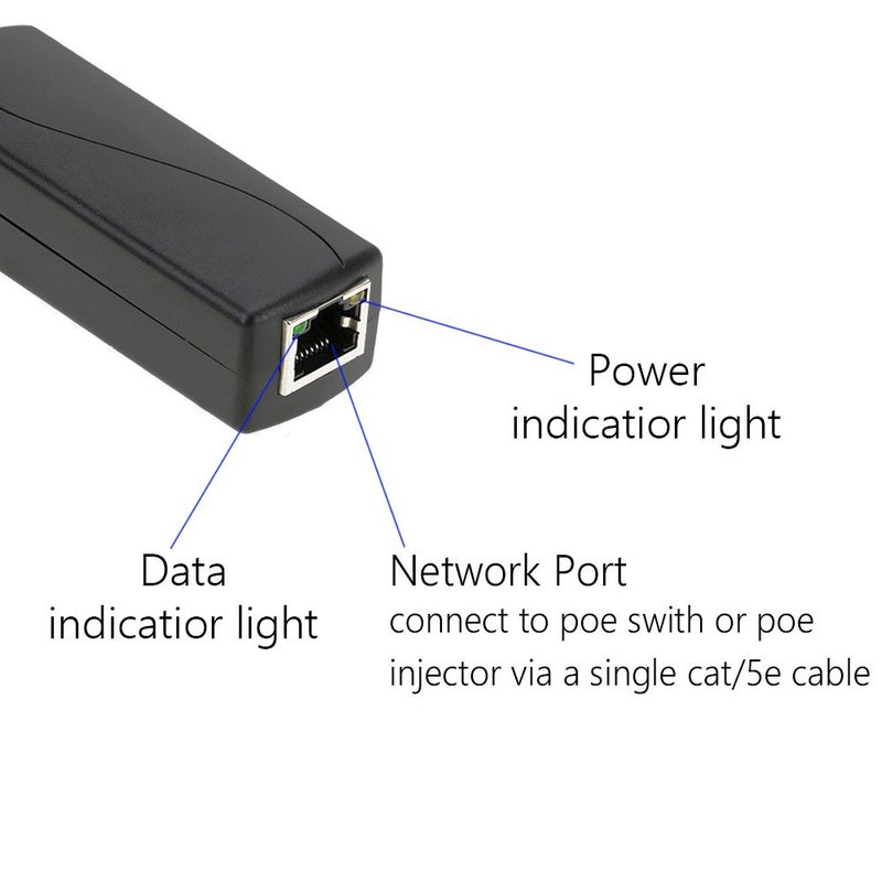ANVISION Active 48V to 12V PoE Splitter Adapter, IEEE 802.3af Compliant 10/100Mbps, DC 12V Output - Image 4